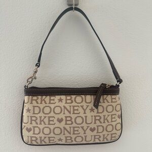 Dooney & Bourke Tan and Brown Wristlet / Purse